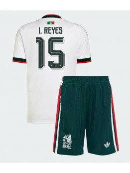 Mexiko Israel Reyes #15 Replika Borta Kläder Barn VM 2026 Kortärmad (+ byxor)